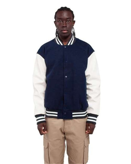 Shaka Wear Men's Letterman Jacket-1