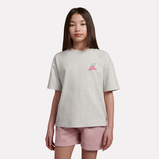 New Balance Girls' Sticker Pack Graphic T-Shirt-1