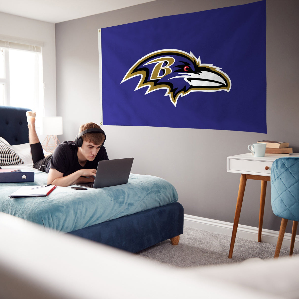 Rico Industries NFL  Baltimore Ravens Standard 3' x 5' Banner Flag-3