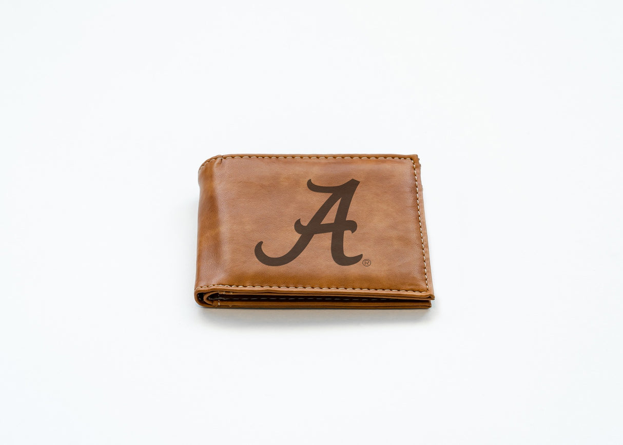 Rico Industries NCAA Alabama Crimson Tide  Laser Engraved Billfold Wallet-2