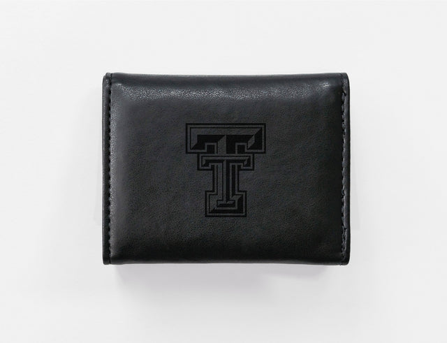 Rico Industries NCAA Texas Tech Red Raiders  Laser Engraved Faux Leather Trifold Wallet-1