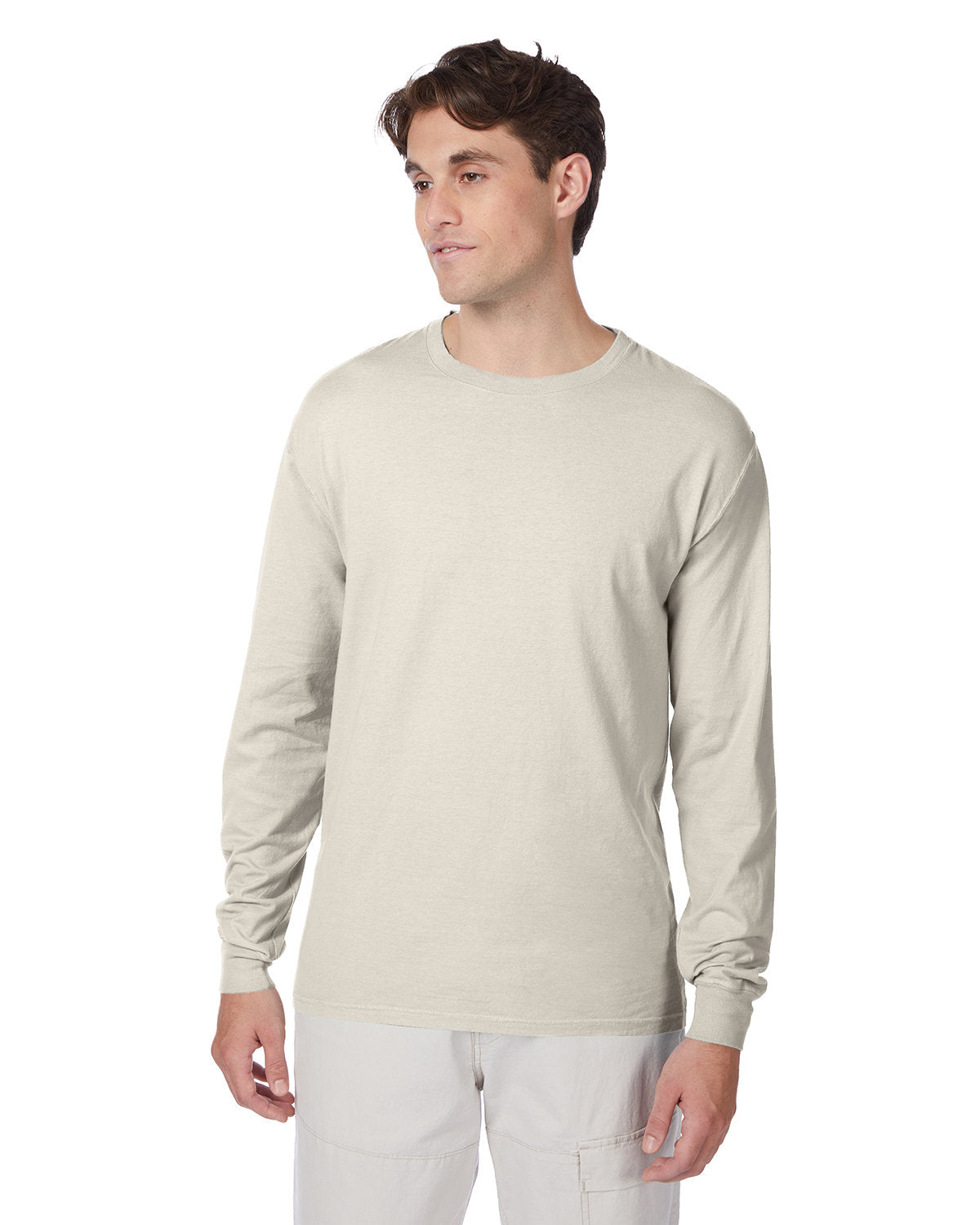 Hanes Men's Beefy-T 100% Cotton Long Sleeve T-Shirt 5186 Mens Apparel Shirts & Tops