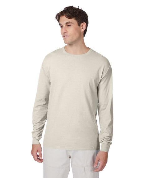 Hanes Men's Beefy-T 100% Cotton Long Sleeve T-Shirt 5186 Mens Apparel Shirts & Tops