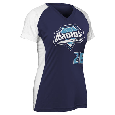 Champro Women's Infinite V-Neck Short-Sleeve Softball Jersey