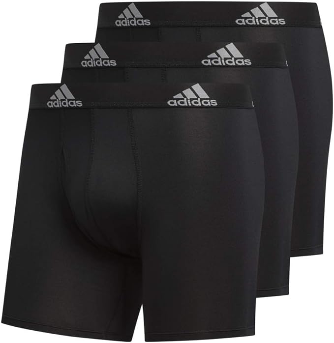 adidas Men's Big & Tall Stretch Cotton 3-Pack Boxer Brief adidas