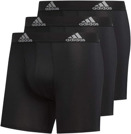 adidas Men's Big & Tall Stretch Cotton 3-Pack Boxer Brief adidas