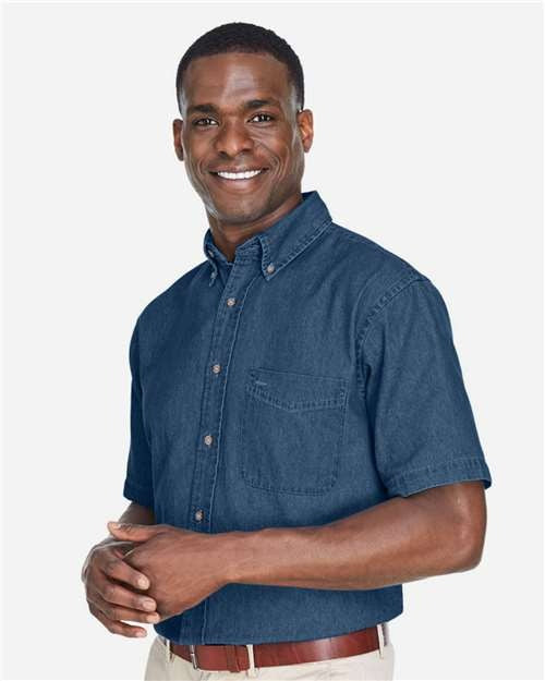 Harriton Men's Denim Shirt-4