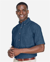 Harriton Men's Denim Shirt-4