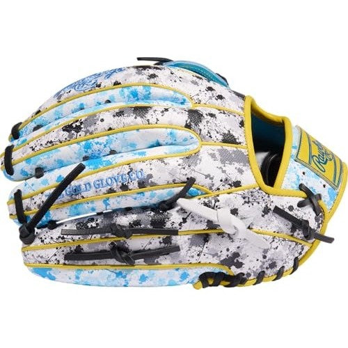 Rawlings Heart of the Hide Colorsync Blue Splatter 12.25" Baseball Glove-4