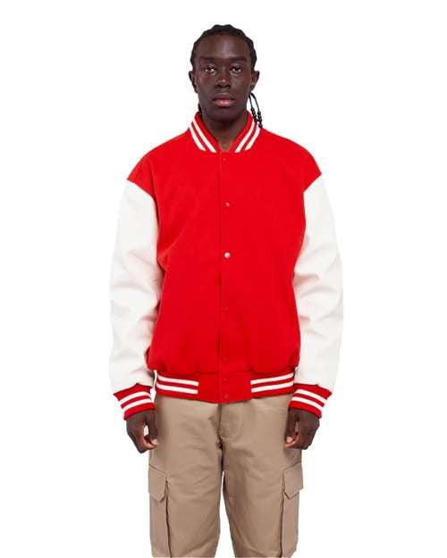 Shaka Wear Men's Letterman Jacket-1