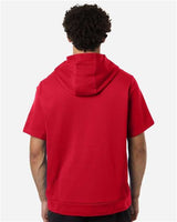 Team 365 Men's Squad Tech Fleece Hooded Short-Sleeve Sweatshirt-5