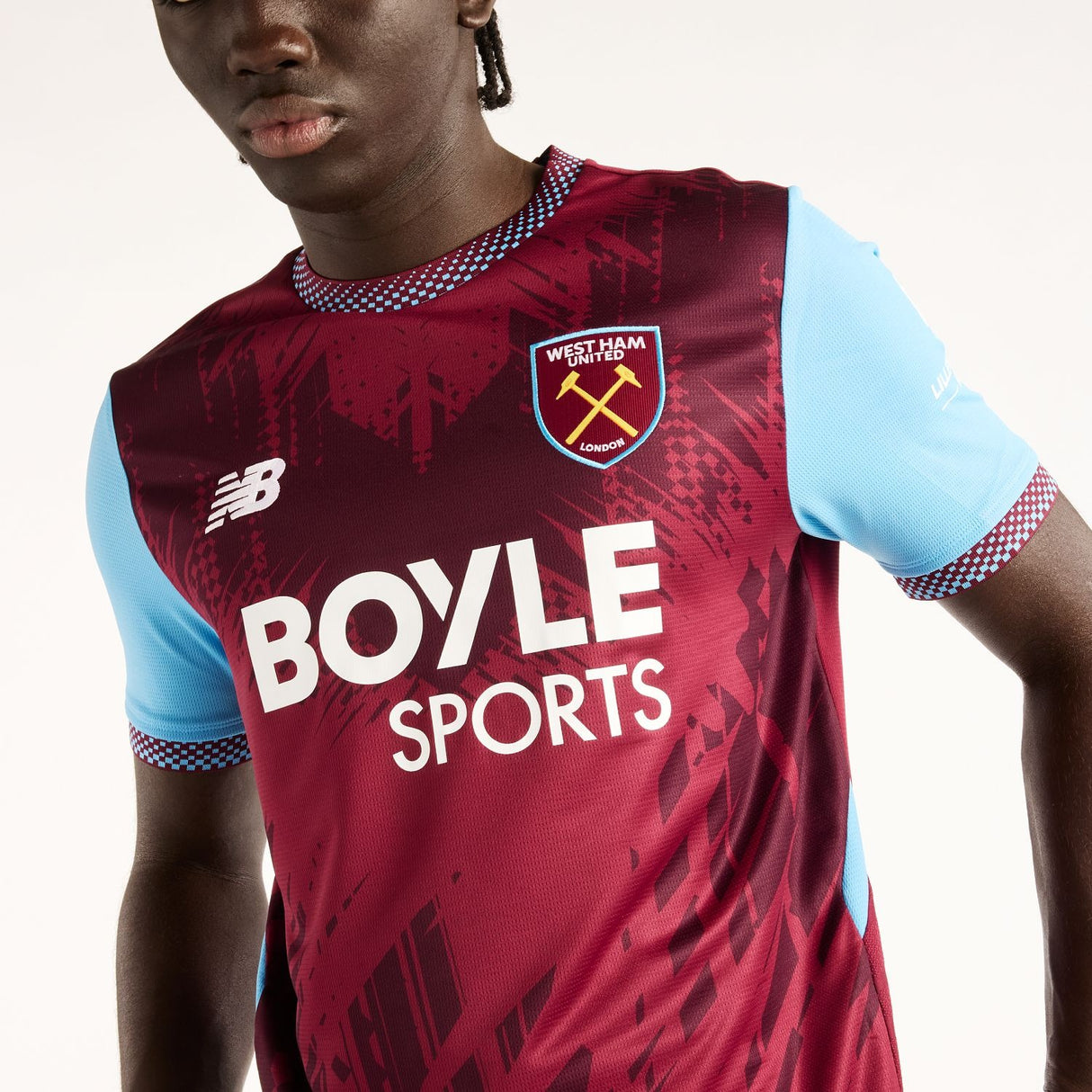 New Balance Adult West Ham United 26/27 Home Short Sleeve Soccer Jersey-3