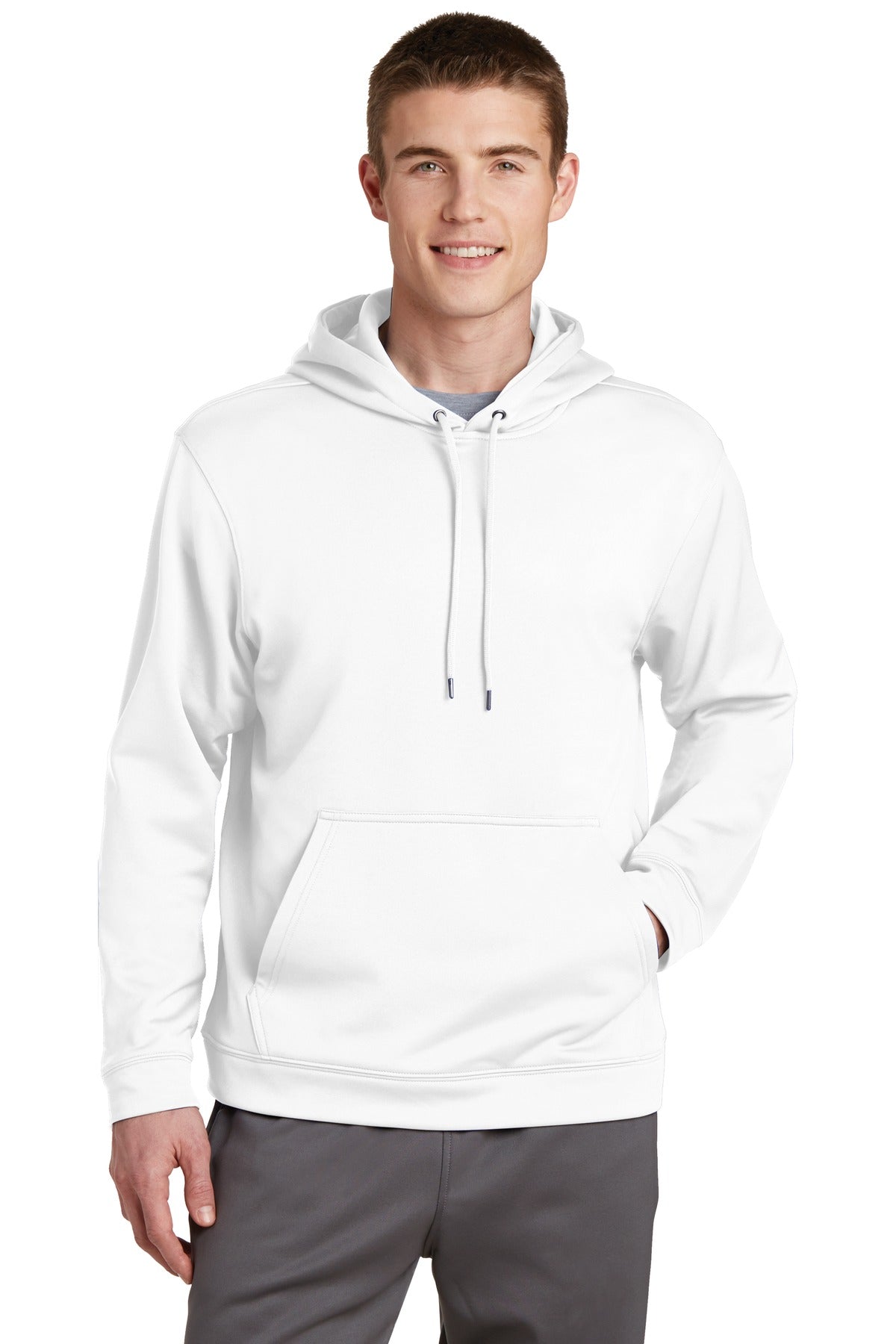 Sport-Tek Men's Sport-Wick Fleece Hooded Pullover