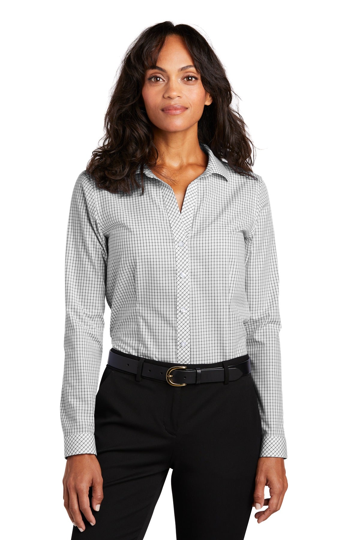 Red House Women's Open Ground Check Non-Iron Shirt. RH86 Red House