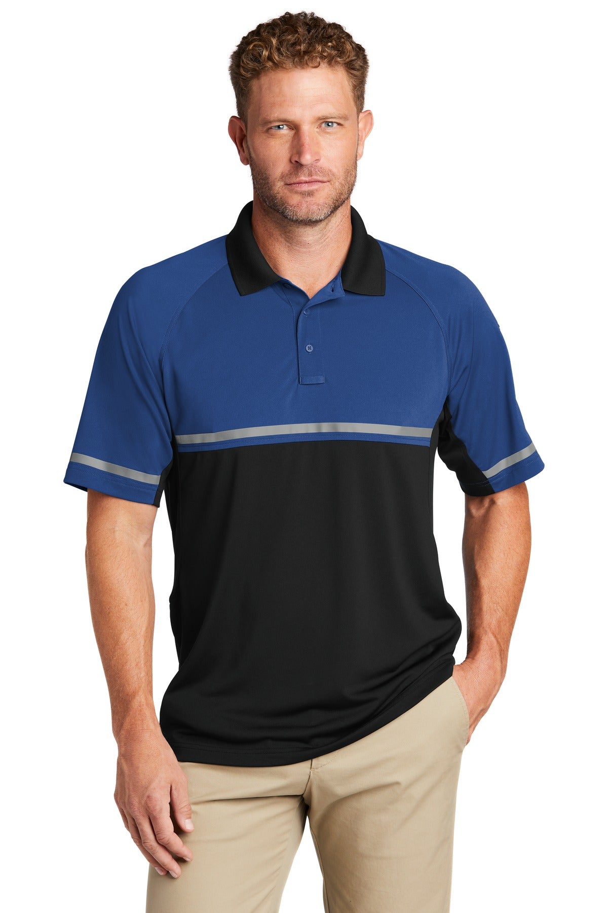 CornerStone Men's Select Lightweight Snag-Proof Enhanced Visibility Polo. CS423 CornerStone