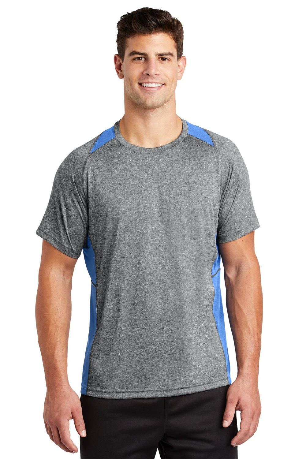 Sport-Tek Men's Heather Colorblock Contender Tee