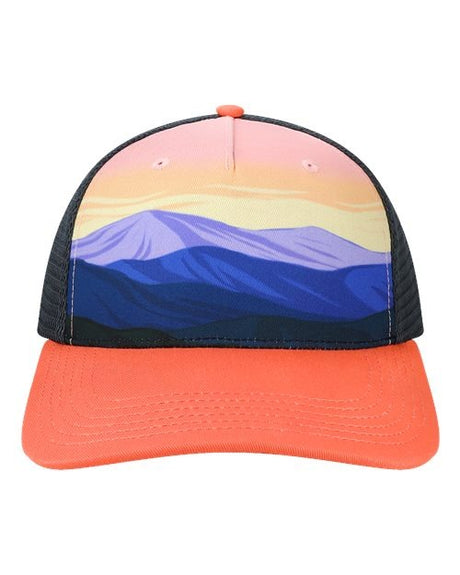 LOCALE Printed Five-Panel Trucker Cap-1