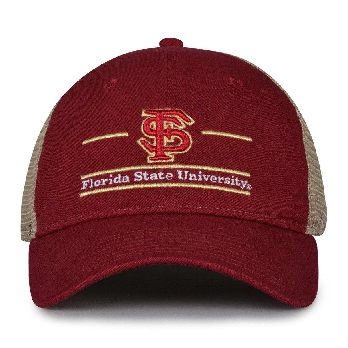 The Game Headwear Florida State Split Bar Trucker Hat
