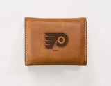 Rico Industries NHL  Philadelphia Flyers  Laser Engraved Faux Leather Trifold Wallet-1