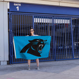 Rico Industries NFL  Carolina Panthers Standard 3' x 5' Banner Flag-4