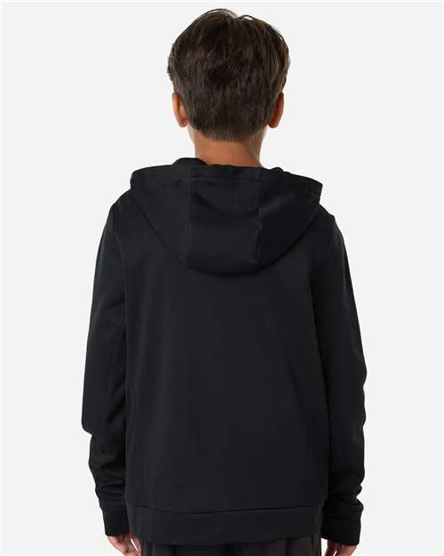Team 365 Youth Squad Tech Fleece Hooded Full-Zip-5