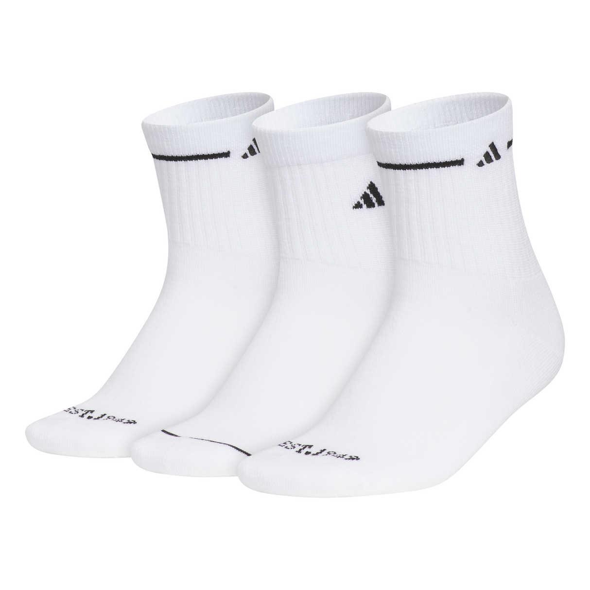 adidas Women's Cushioned Sport 3.0 3-Pack High Quarter Sock Unisex Accessories Socks