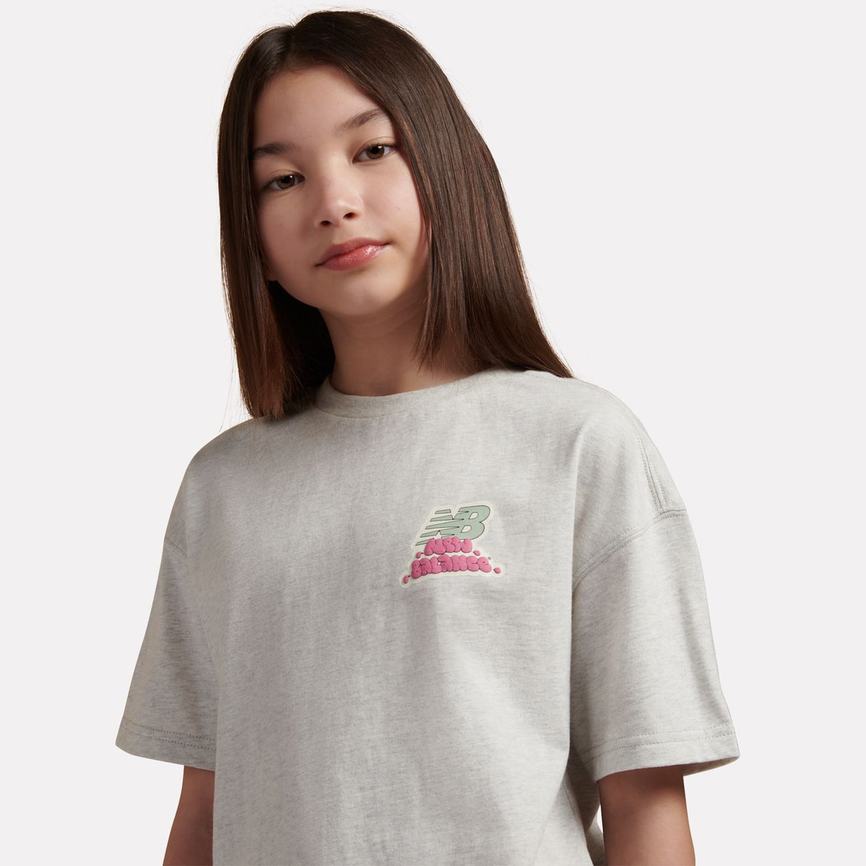 New Balance Girls' Sticker Pack Graphic T-Shirt-4