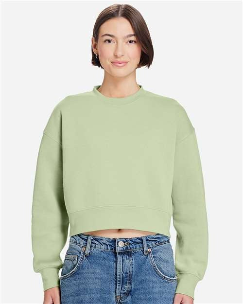 Lane Seven Women's Relaxed Cropped Crewneck Sweatshirt-3