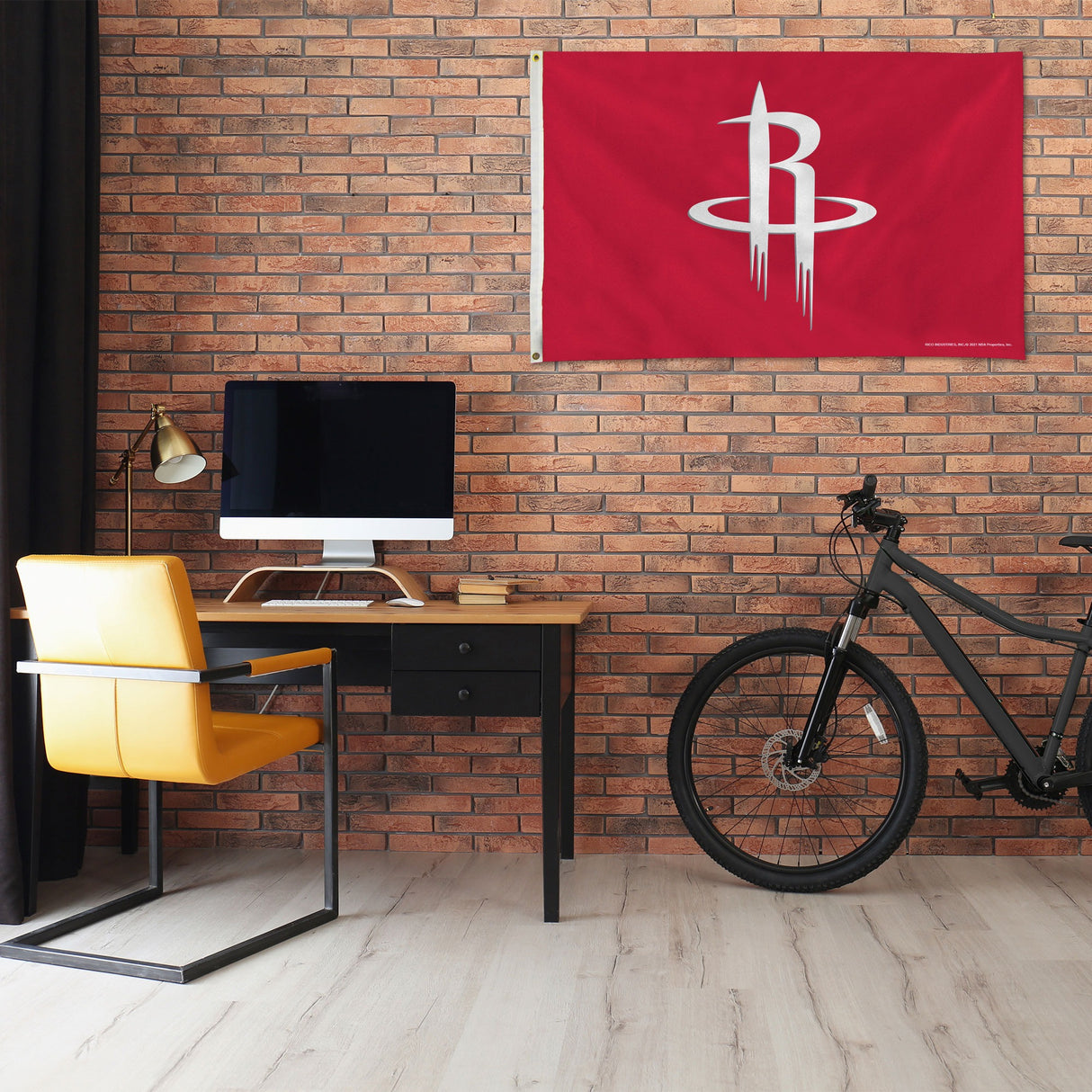 Rico Industries NBA  Houston Rockets Primary 3' x 5' Banner Flag-1
