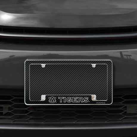 Rico Industries NCAA Auburn Tigers Black 12" x 6" Chrome License Plate Frame-1