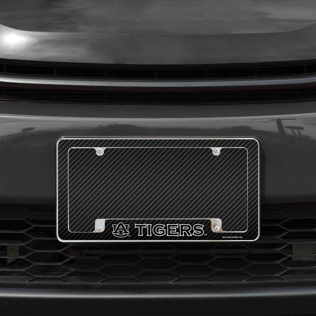 Rico Industries NCAA Auburn Tigers Black 12" x 6" Chrome License Plate Frame-1