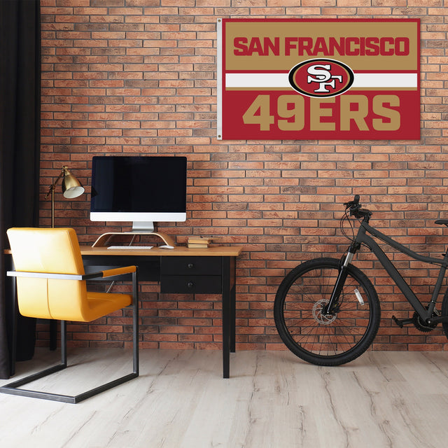 Rico Industries NFL  San Francisco 49ers Bold 3' x 5' Banner Flag-1