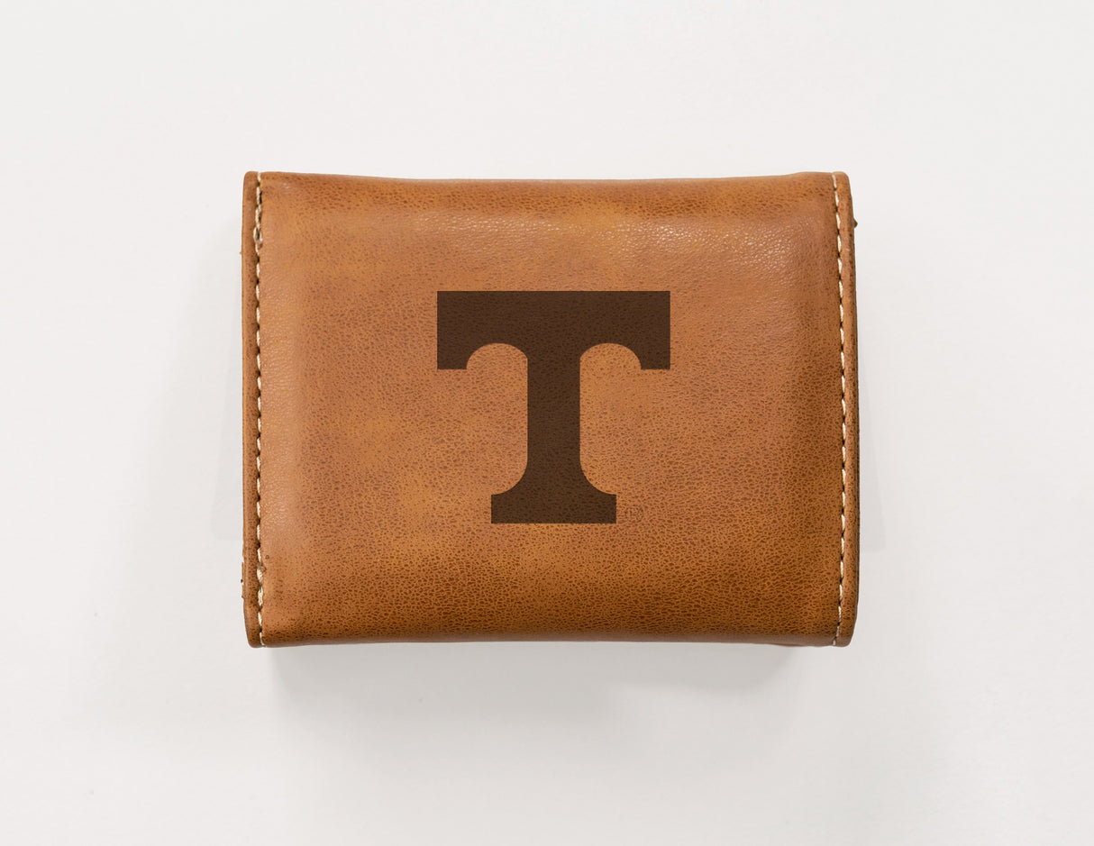 Rico Industries NCAA Tennessee Volunteers  Laser Engraved Faux Leather Trifold Wallet-1