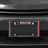 Rico Industries NCAA Wesleyan University Cardinals 12" x 6" Chrome License Plate Frame-1
