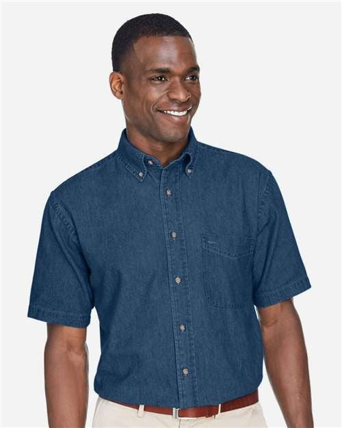Harriton Men's Denim Shirt-3