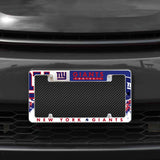 Rico Industries NFL  New York Giants Primary 12" x 6" Chrome License Plate Frame-1