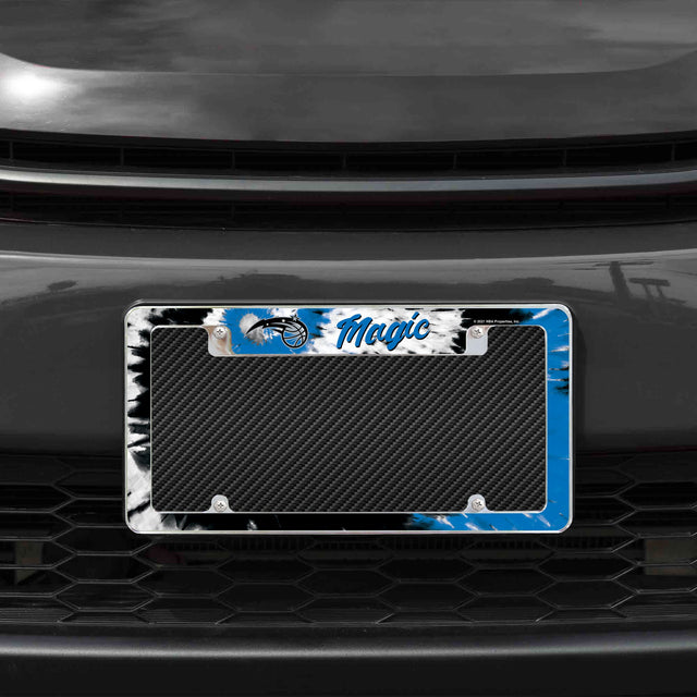Rico Industries NBA  Orlando Magic Tie Dye 12" x 6" Chrome License Plate Frame-1