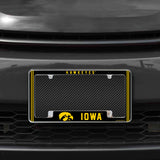 Rico Industries NCAA Iowa Hawkeyes Classic 12" x 6" Chrome License Plate Frame-1