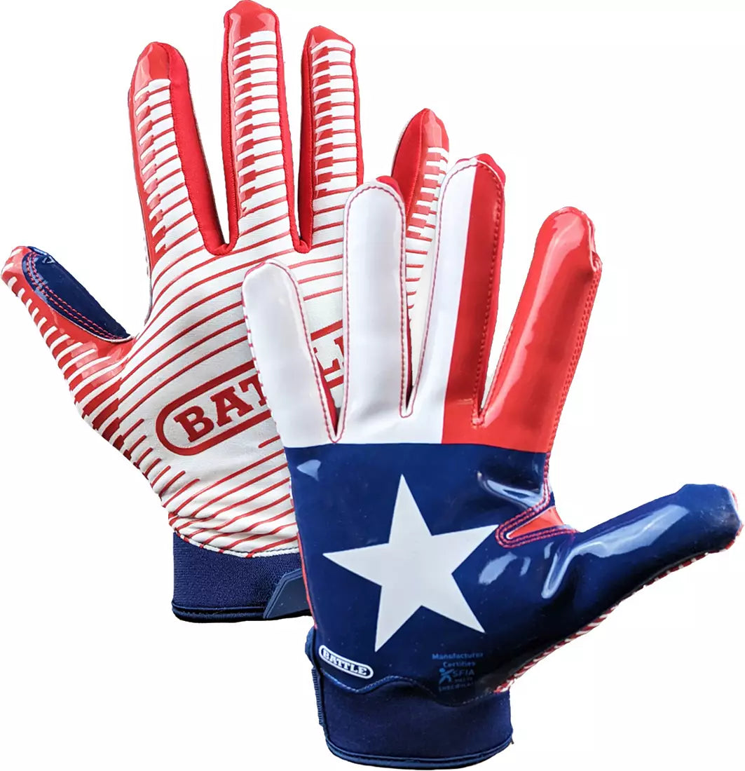 Battle Adult Doom Texas Flag Football Gloves-1