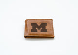 Rico Industries NCAA Michigan Wolverines  Laser Engraved Billfold Wallet-2