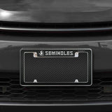 Rico Industries NCAA Florida State Seminoles Black 12" x 6" Chrome License Plate Frame-1