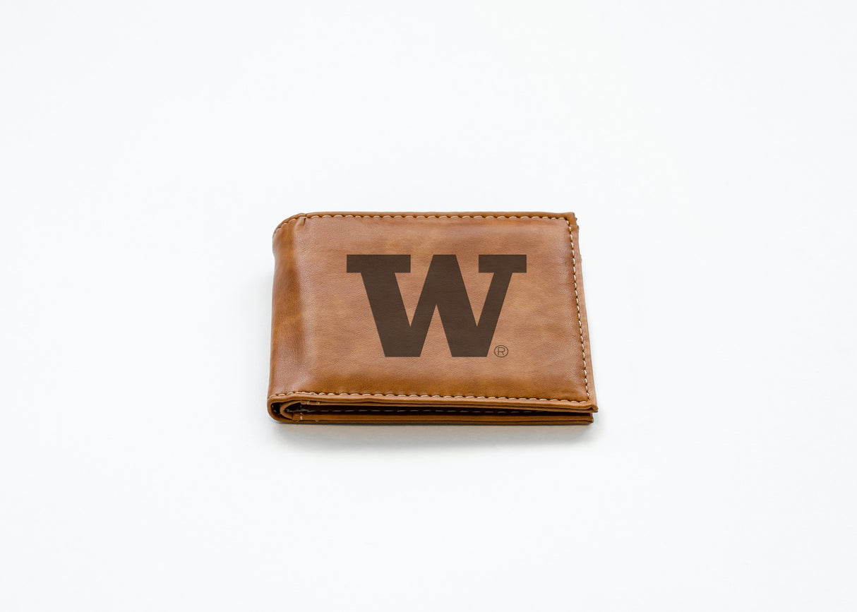 Rico Industries NCAA Washington Huskies  Laser Engraved Billfold Wallet-2