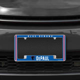 Rico Industries NCAA DePaul Blue Demons 12" x 6" Chrome License Plate Frame-1