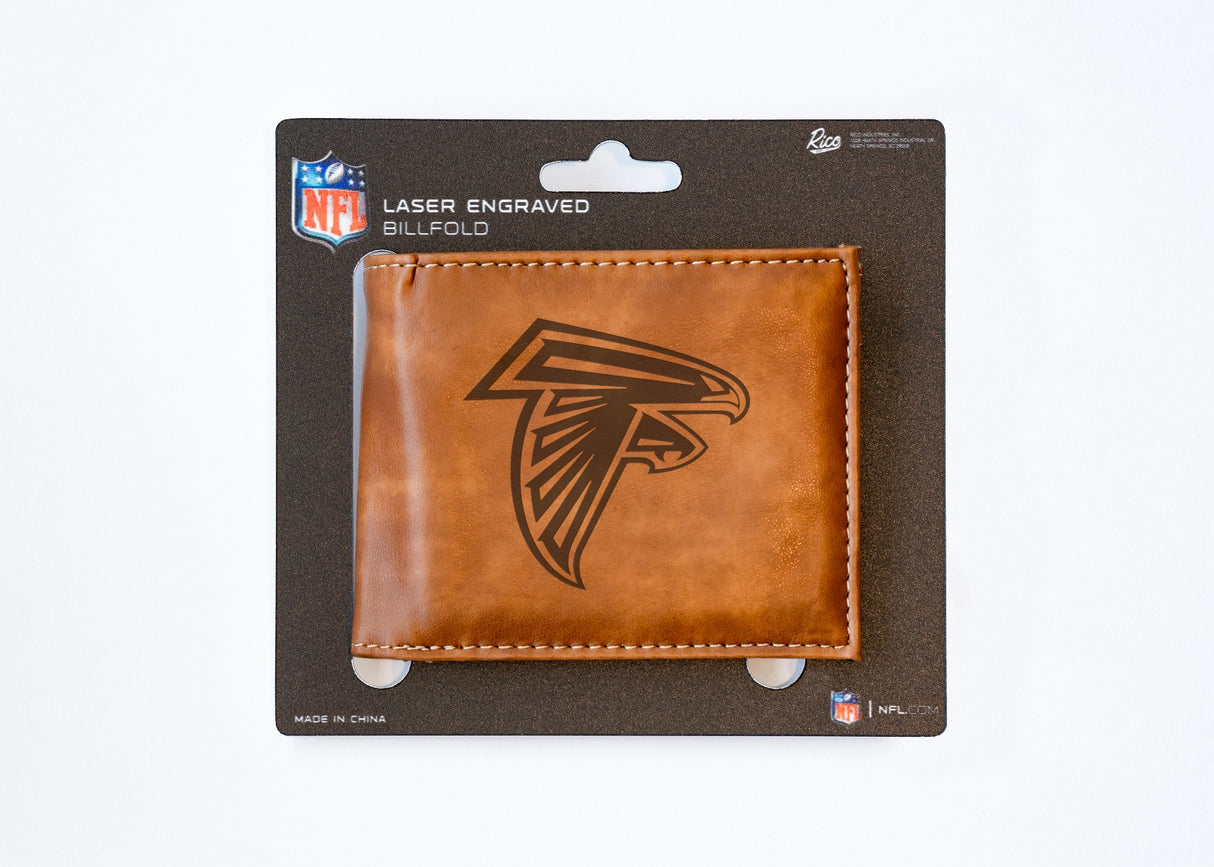 Rico Industries NFL  Atlanta Falcons  Laser Engraved Billfold Wallet-3