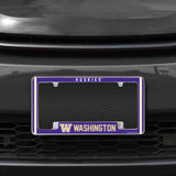 Rico Industries NCAA Washington Huskies Classic 12" x 6" Chrome License Plate Frame-1
