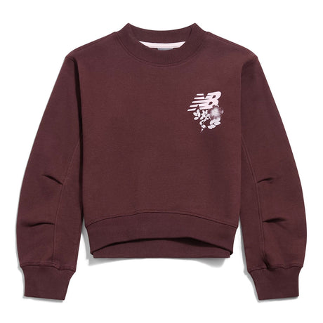 New Balance Girls' Rooted Floral Cropped Crew-1