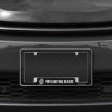 Rico Industries NBA  Portland Trail Blazers Black 12" x 6" Chrome License Plate Frame-1