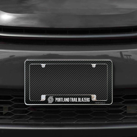 Rico Industries NBA  Portland Trail Blazers Black 12" x 6" Chrome License Plate Frame-1