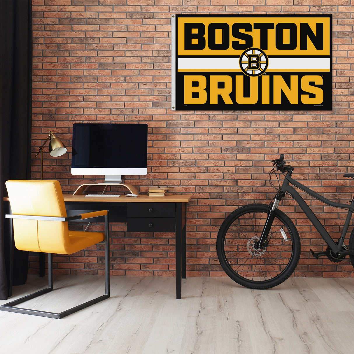 Rico Industries NHL  Boston Bruins Bold 3' x 5' Banner Flag-1