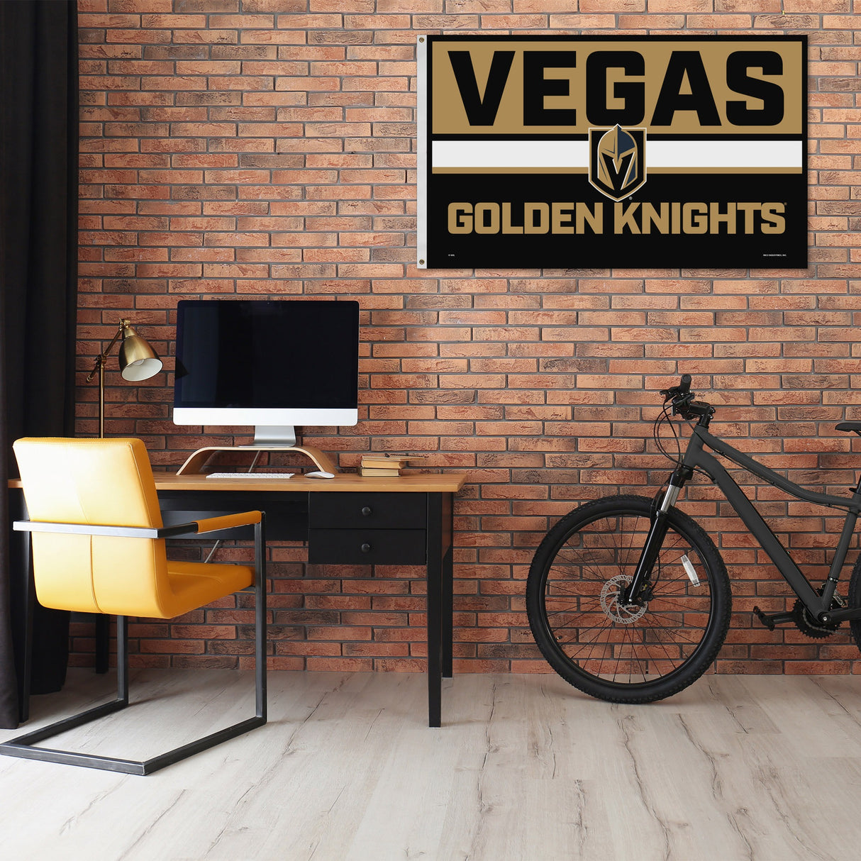 Rico Industries NHL  Vegas Golden Knights Bold 3' x 5' Banner Flag-1